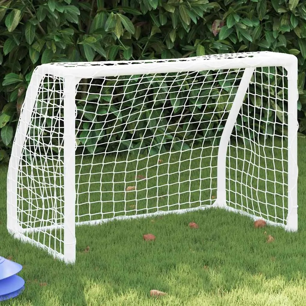 Porte Calcio Bambini 2pz Con Pallone Bianco 64x35x48 Cm Metallo /
