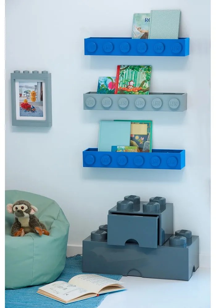 Mensola a muro grigia per bambini Sleek - LEGO®