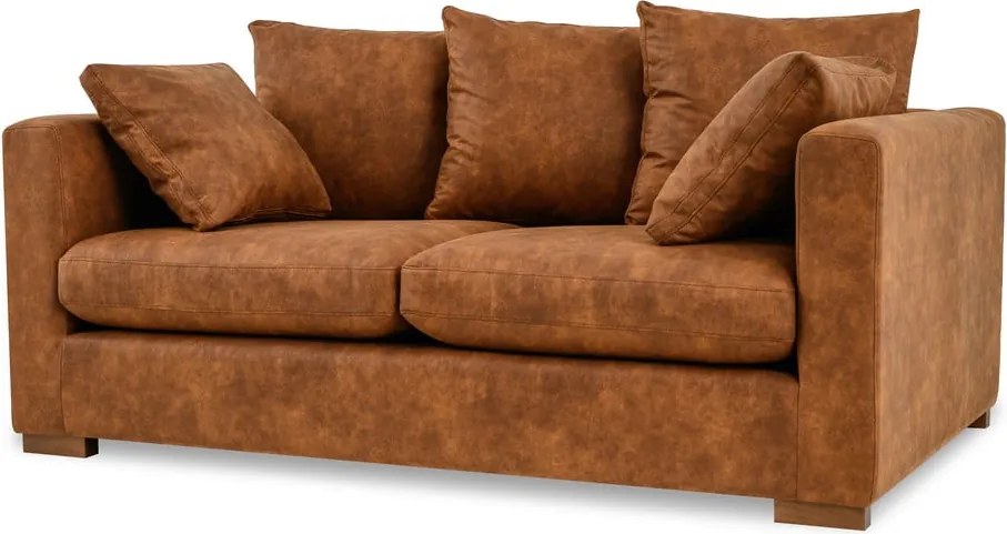 Divano in similpelle marrone cognac 175 cm Hamburg - Scandic
