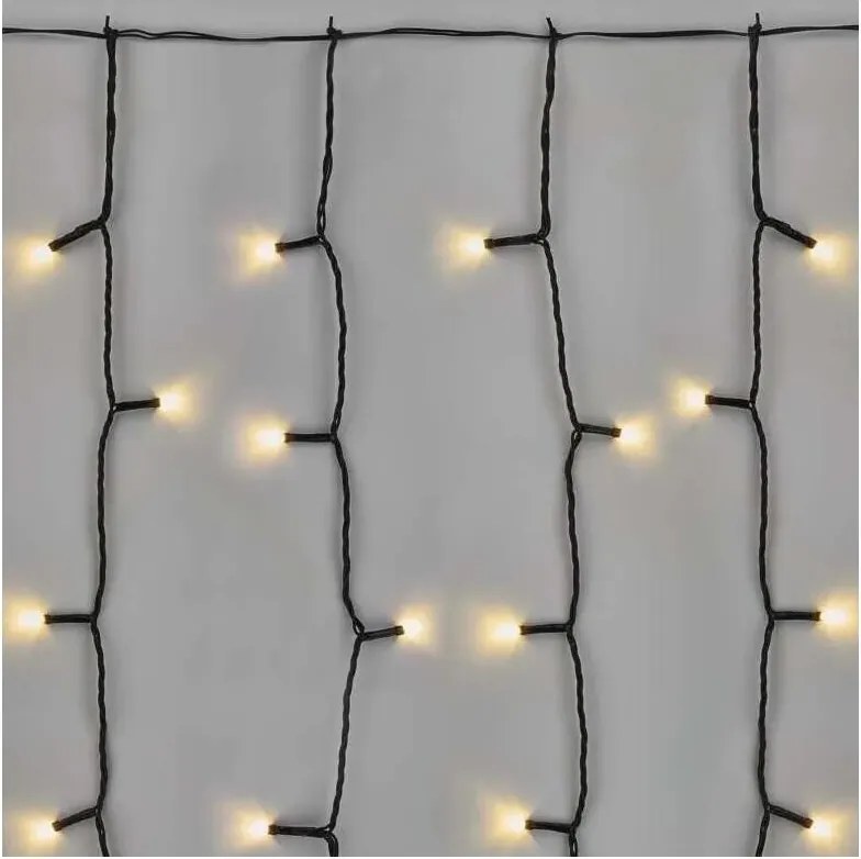 Catena luminosa a LED per esterni 100 LED/1x2m IP44 bianco caldo