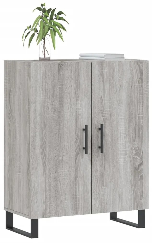 Credenza grigio sonoma 69,5x34x90 cm in legno multistrato