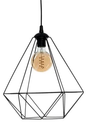 Lampada a sospensione BASKET 1xE27/60W/230V nero