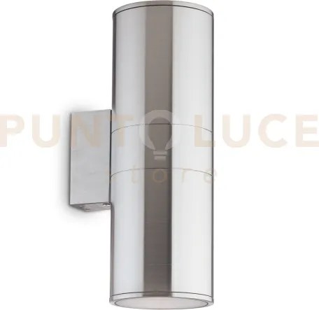 Gun applique esterno ip54 2 luci attacco e27 alluminio