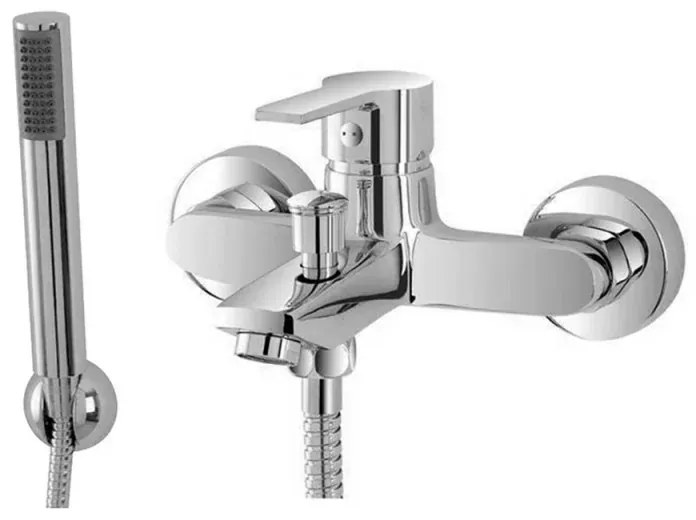 Set miscelatori lavabo bidet e vasca con doccetta e flessibile Prima