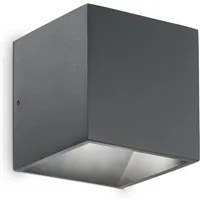 Applique Moderna Rubik Alluminio Antracite Led 8,5W 3000K Luce Calda