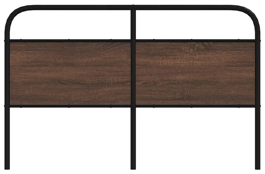 Testiera rovere marrone 160 cm in acciaio e truciolato