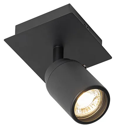 Faretto da bagno moderno nero quadrato IP44 - Ducha