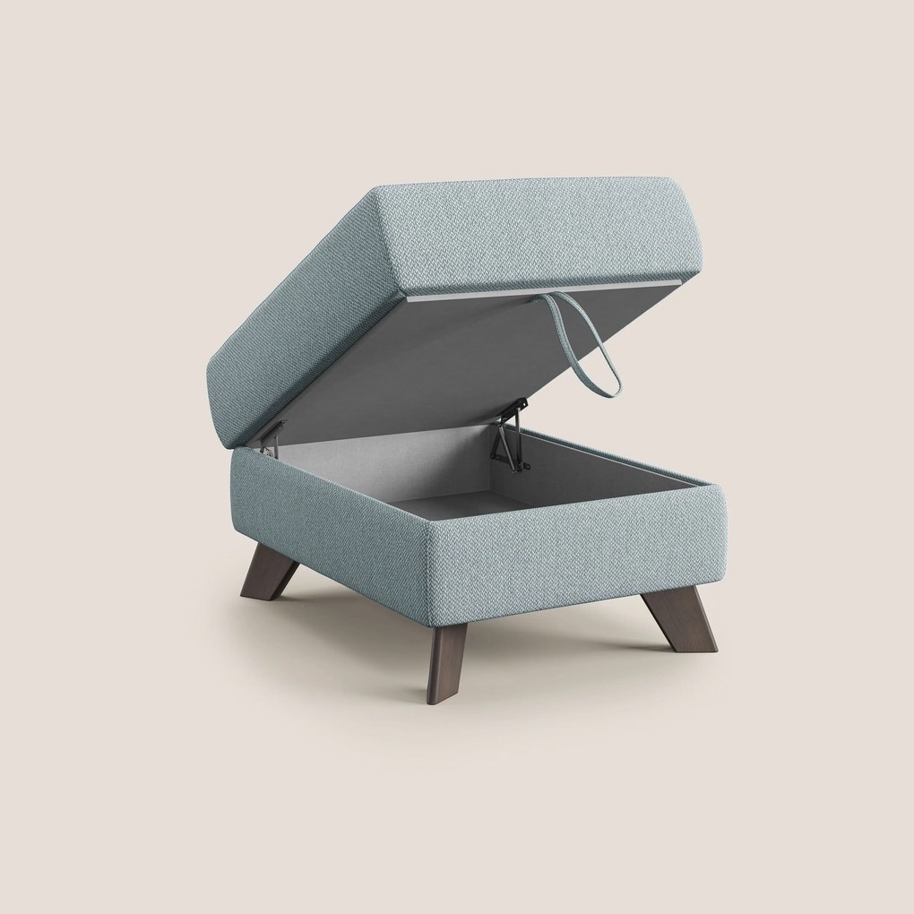 Moon Pouf contenitore e piedini alti in tessuto smacchiabile con acqua T05 carta da zucchero