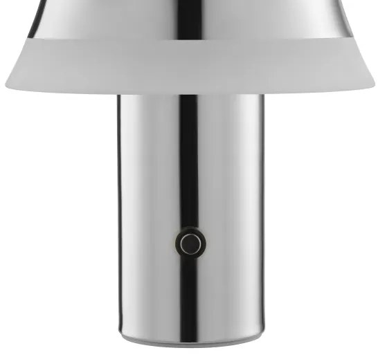 Brilliant - Lampada da tavolo LED KINICH, dimmerabile e ricaricabile, con controllo touch, LED 2,5W/5V 2700K cromo lucido