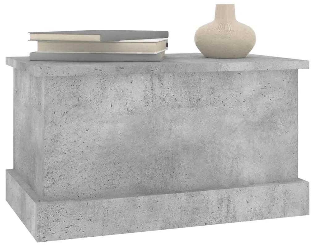 Contenitore grigio cemento 50x30x28 cm in legno multistrato