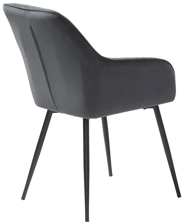 Set di sedie da pranzo grigia in imbottito con braccioli 2 pz Nolan Stripe – Unique Furniture