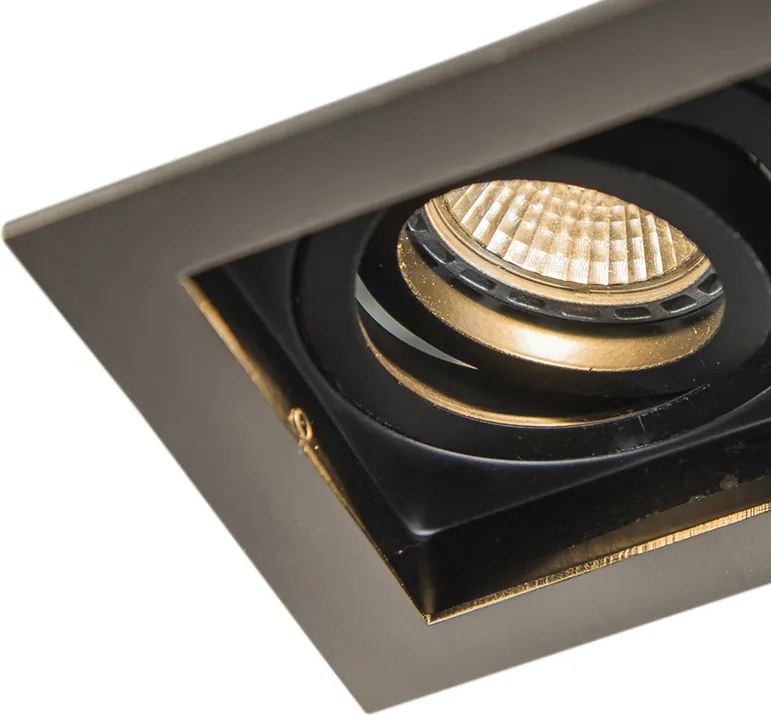 Faretto da incasso smart in acciaio con sorgente luminosa Wifi GU10 - Carree