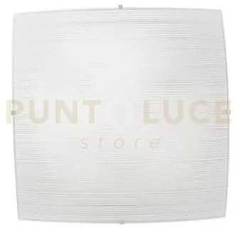 Plafoniera celine bianca 4 luci attacco e27 50x50x12cm vetro bianco...