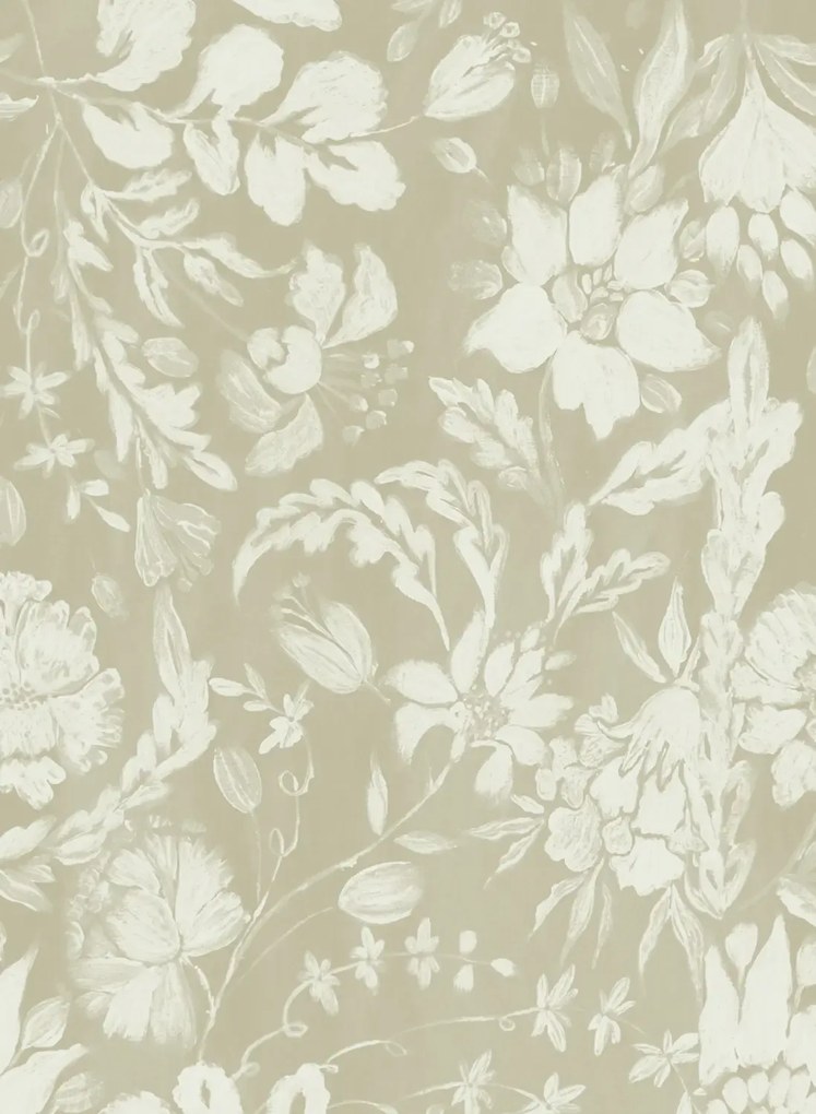 Mindthegap Carta da parati Flowery Ornament - Grey/ Beige