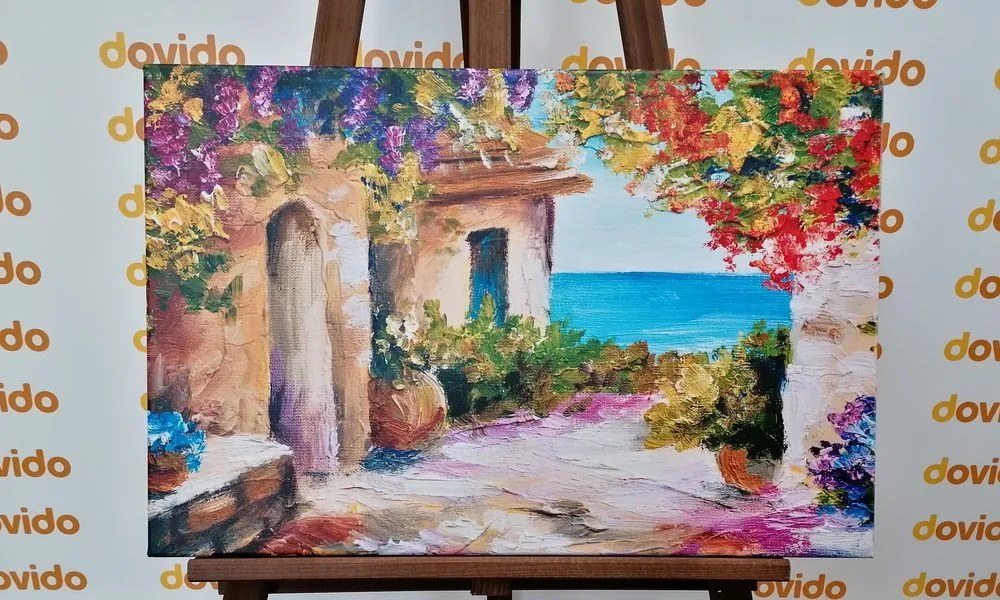 Quadro su tela – Casetta estiva sulla costa