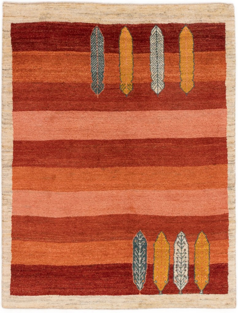 Gabbeh Tappeto persiano 150x190 Rosso (Iran) Annodato A Mano
