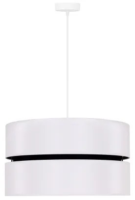 Duolla - Lampadario a sospensione con filo DUO 1xE27/15W/230V diametro 40 cm bianco/nero