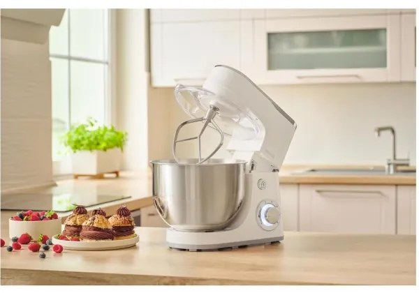 Sencor - Robot da cucina con ciotola in acciaio inox 1300W/230V bianco