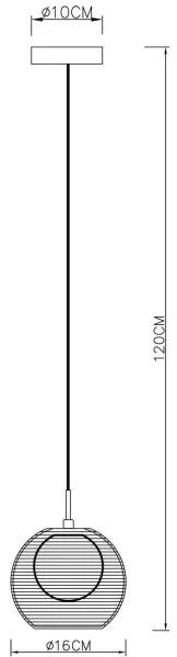 Deko-Light 342029 - Lampadario a sospensione con filo FILO 1xG9/40W/230V diametro 16 cm argento