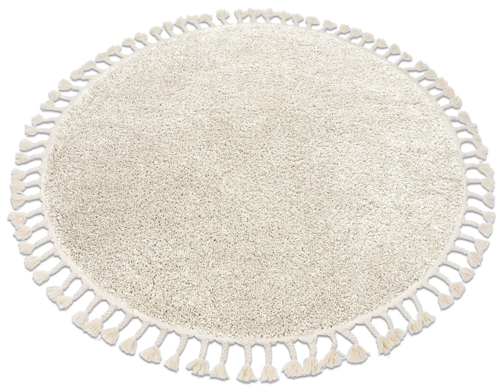 Tappeto BERBER 9000 cerchio crema Frange berbero marocchino shaggy - PRODOTTO DI SECONDO GRADO