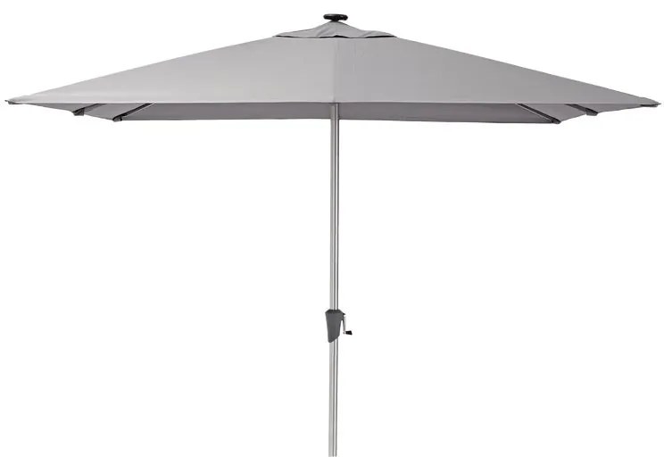 Ombrellone a palo centrale grigio Sonora NATERIAL L 285 x 285 cm con telo grigio