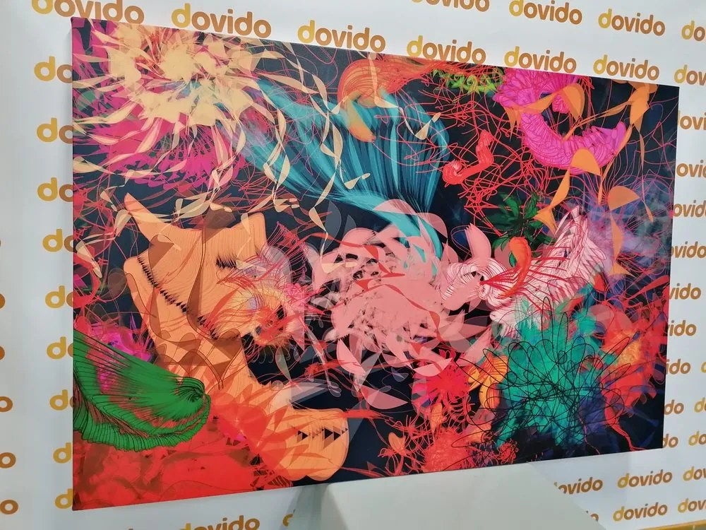 Stampa su tela – Fiori astratti
