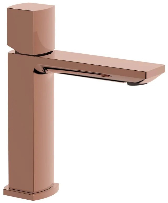 Rubinetto per lavabo a canna bassa Coral rame ramato in ottone AQUASANIT