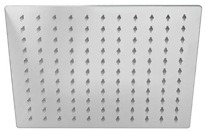 Soffione doccia quadrato 40x40 cm cromato lucido in acciaio inox
