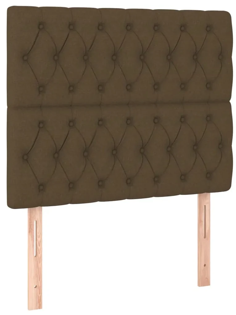 Giroletto a molle con materasso marrone scuro 90x190cm tessuto