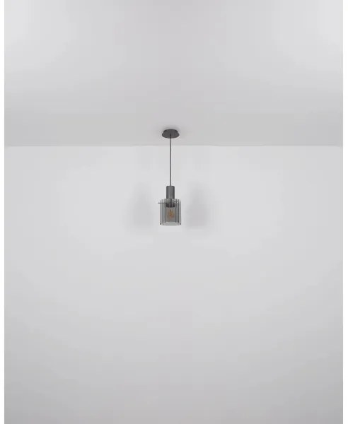 Globo 15904HA - Lampadario a sospensione con filo TULIVAR 1xE27/40W/230V diametro 18 cm marrone