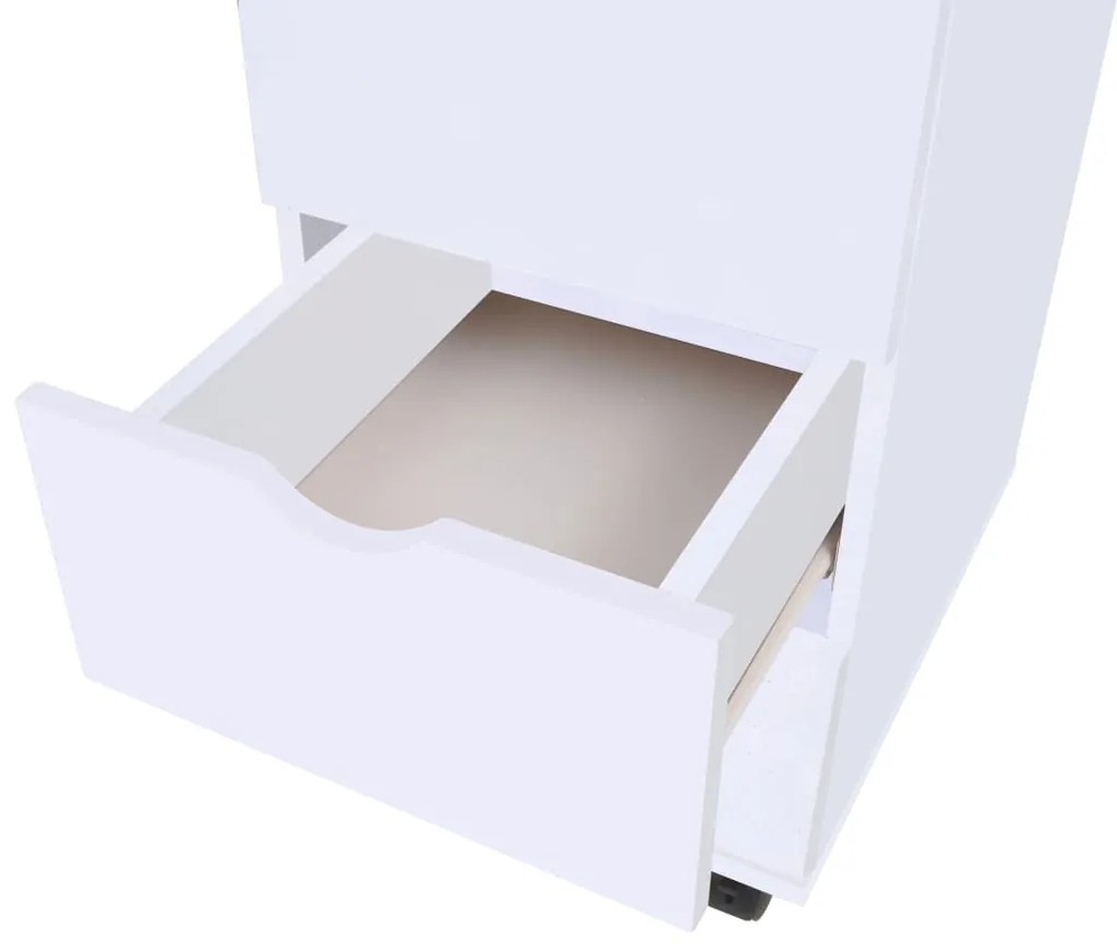 Cassettiera 33x45x60 cm bianco