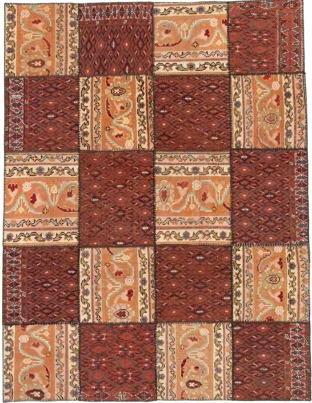 Patchwork Tappeto 210 x 160 (Iran) Annodato A Mano