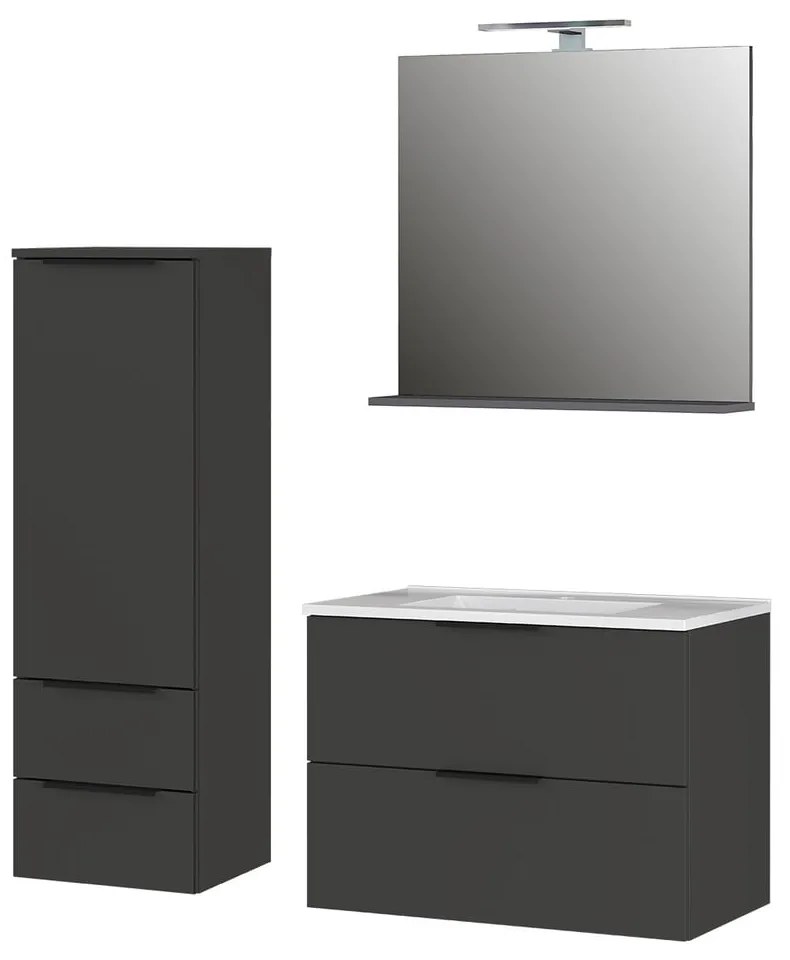 Set da bagno antracite Crandon - Germania