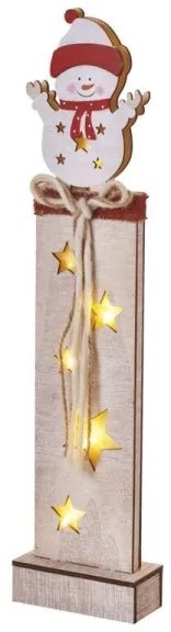 Decorazione natalizia LED 7xLED/2xAA pupazzo di neve