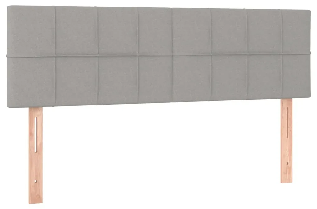 Testiere 2 pz grigio chiaro 72x5x78/88 cm in tessuto