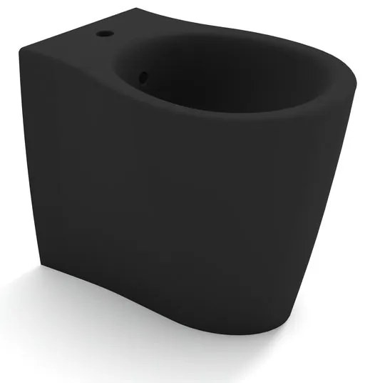 Bidet filomuro SOFT OLYMPIA CERAMICA L 36 x H 42 x P 55 cm Nero opaco