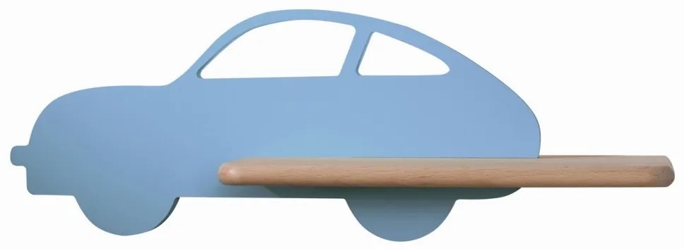 Applique LED per bambini con mensola CAR LED/5W/230V blu/legno