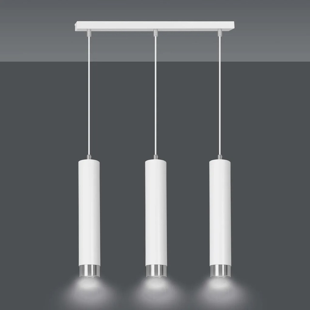 Lampadario a sospensione KIBO 3 BLACK e WHITE