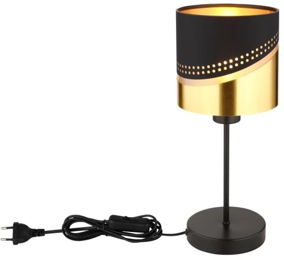 Globo 54046T - Lampada da tavolo OR 1xE27/40W/230V diametro 16 cm nero/oro