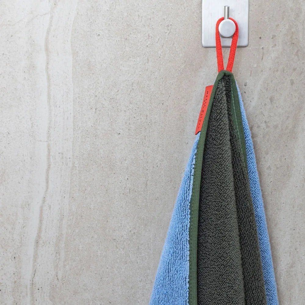 Set di asciugamani tipo terry verde scuro/blu in cotone organico 2 pz 40x55 cm Soft – Mette Ditmer Denmark