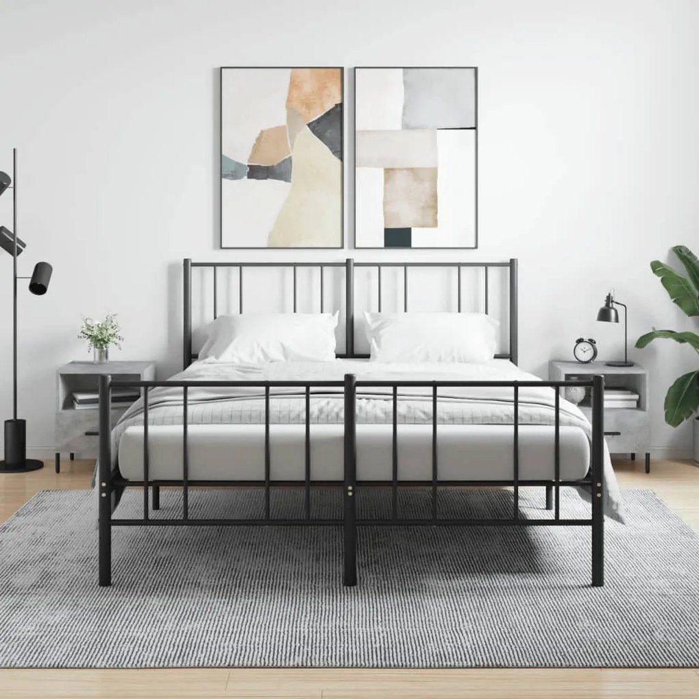 Comodini 2 Pz Grigio Cemento 40x35x47,5 Cm İn Legno Multistrato /