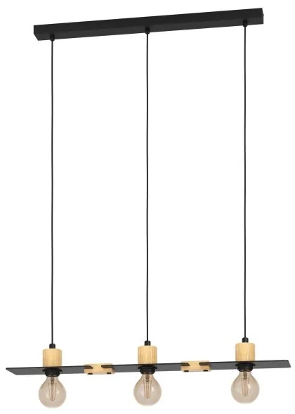 Eglo 43752 - Lampadario a sospensione con filo BRAMERTON 3xE27/40W/230V