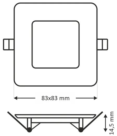 Lampada LED da incasso SQUARE LED/3W/230V 4200K 8,3x8,3 cm bianco