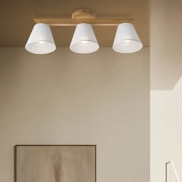 Brilagi - LED Lampadario a plafone ANTHONY 3xE14/40W/230V quercia/bianco