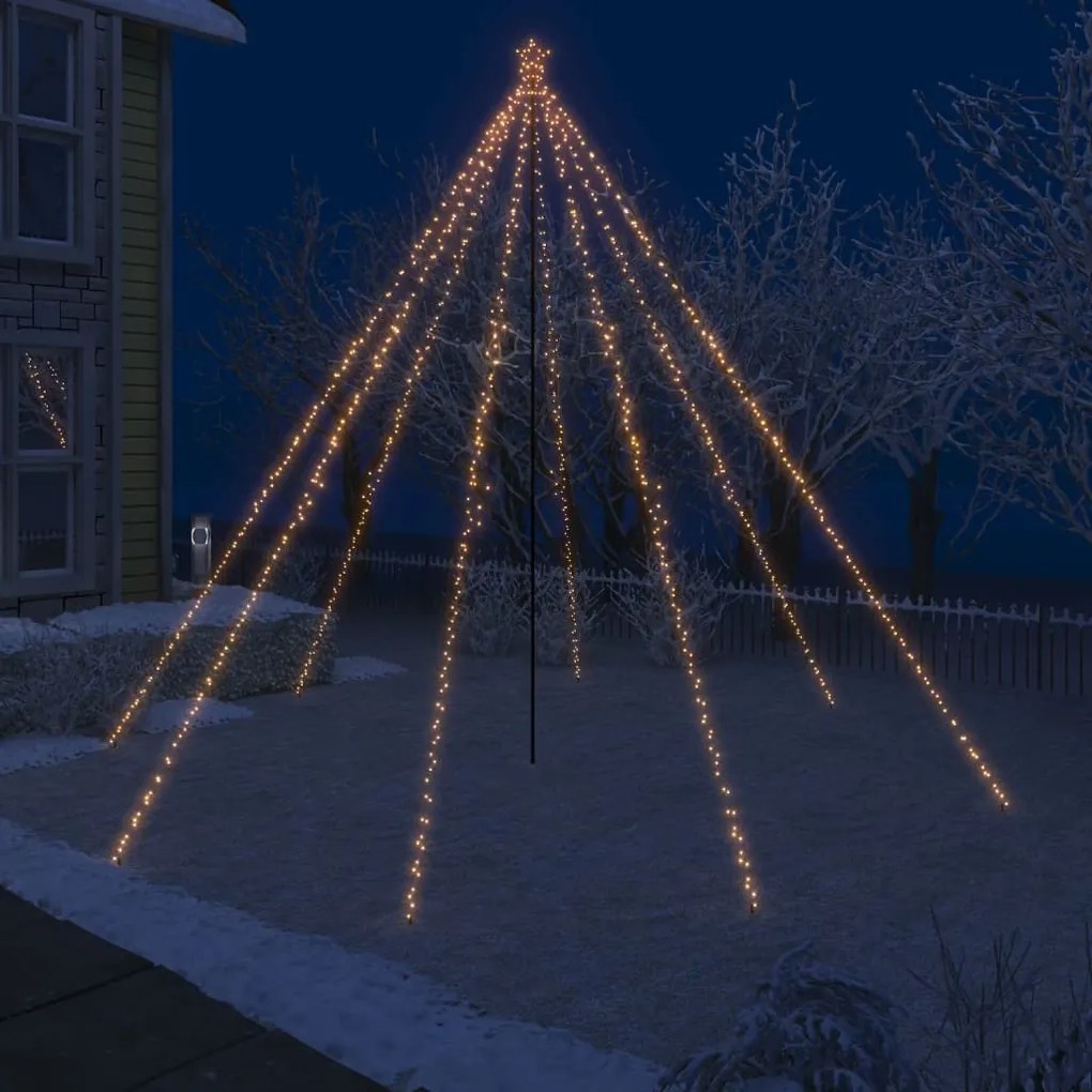 Albero Di Natale A Cascata Luci Led Interni Esterni 800 Led 5 M /