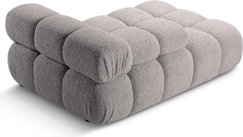 Modulo divano grigio chiaro in tessuto bouclé (angolo sinistro) Bellis - Micadoni Home