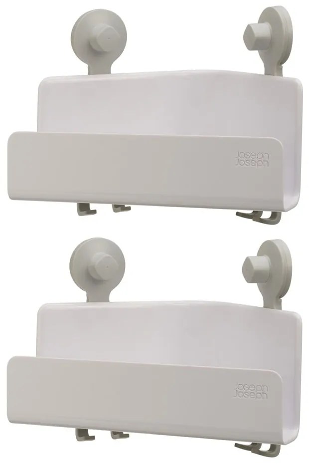 Set di 2 mensole angolari bianche autoportanti in plastica per il bagno EasyStore - Joseph Joseph