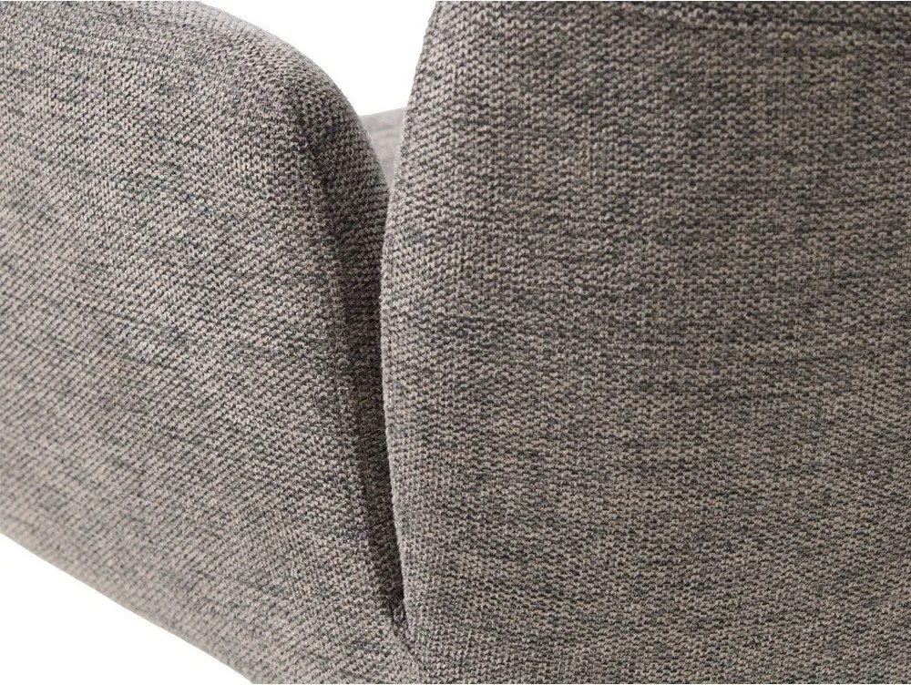 Sedia da pranzo grigia in imbottito con braccioli Roxana – Unique Furniture