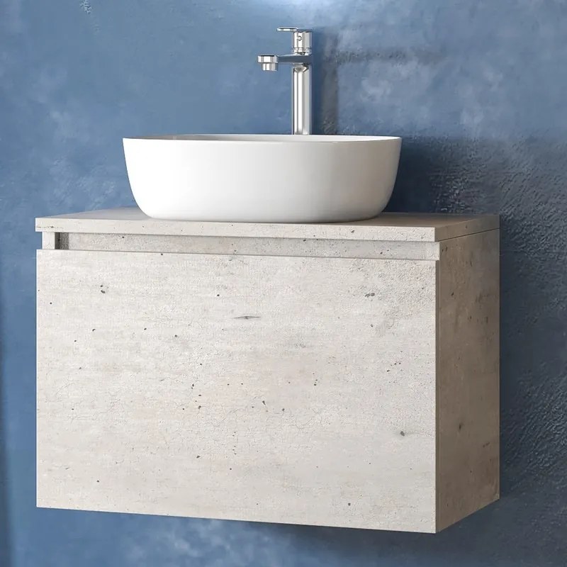 Mobile bagno 60 cm con piano per lavabo da appoggio SP-60B - KAMALU