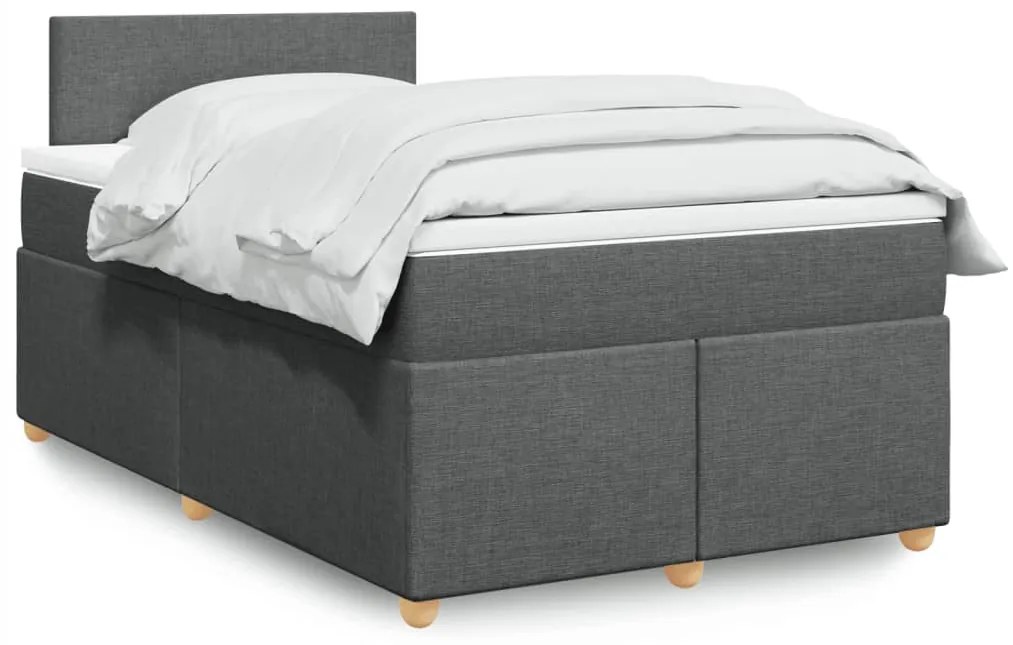 Giroletto A Molle Con Materasso Grigio Scuro 120x190cm Tessuto /
